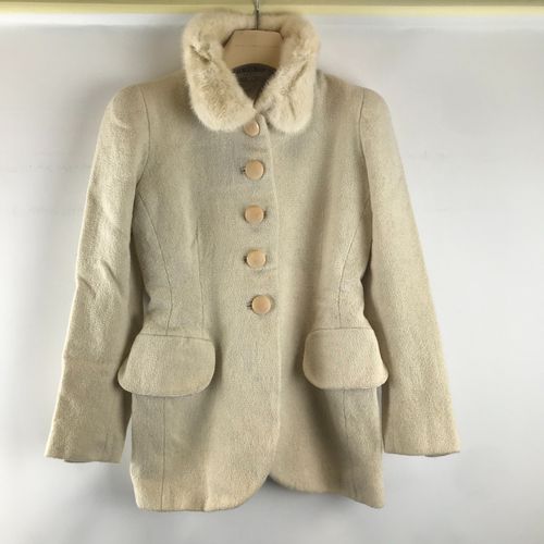 Veste beige  col moumoute - 38 - georges rech - Modalova