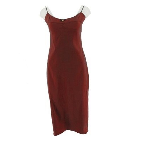 Robe  bretelles bordeaux effet chrome - 40 - kooka - Modalova