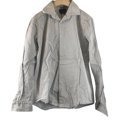 Chemise blanche  petits carreaux gris - M - father& sons - Modalova