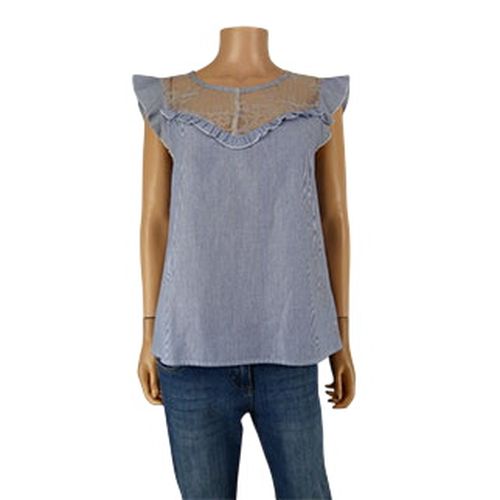 Blouse  rayures et dentelle - taille M - Label Emmaus - Modalova