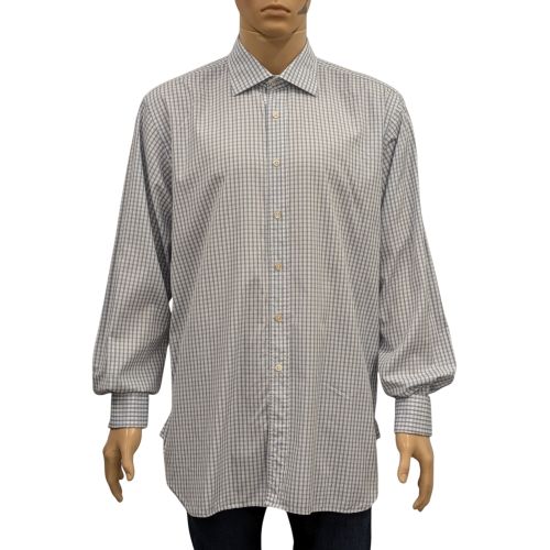 Chemise T 17 L = XL/XXL blanche  carreaux - dunhill - Modalova