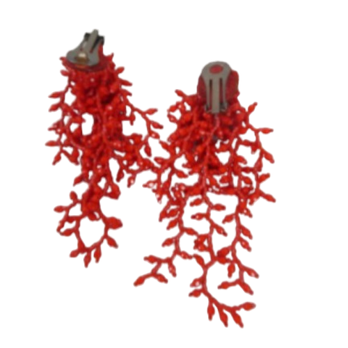 Boucle d'oreilles  clip corail - Label Emmaus - Modalova