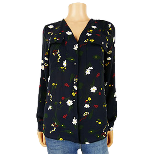 Chemise marine  fleurs - taille 38 - primark - Modalova