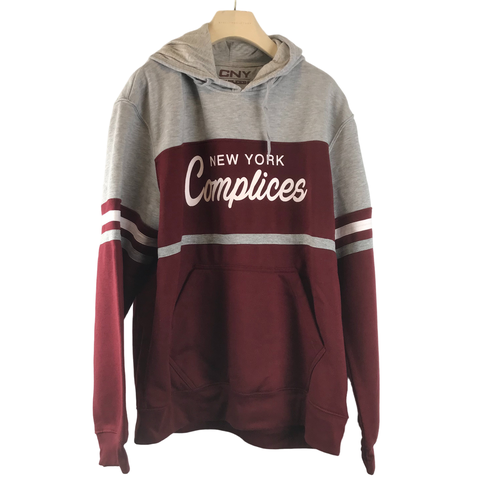 Sweat  capuche gris et bordeaux - XXL - complices - Modalova