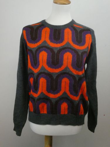 Pull  col rond manches longues  motif - Taille L - sans marque - Modalova