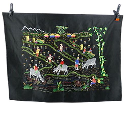 Toile imprimée broderie - Dimensions 66 cm/84 cm - Label Emmaus - Modalova