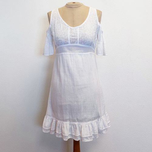 Robe blanche en coton "" - M - coline - Modalova