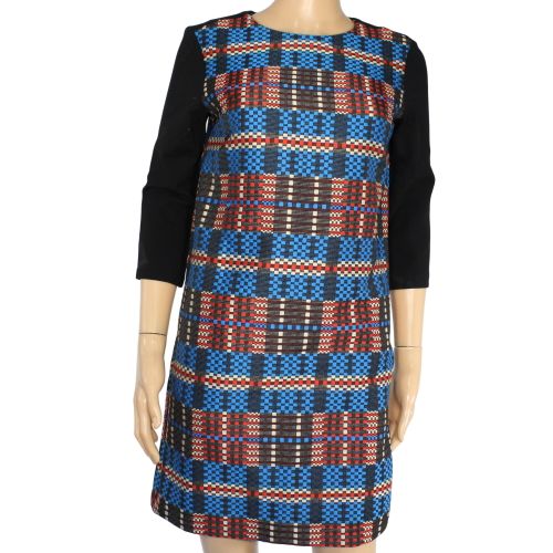 Robe  Motif carreaux Rouge et Bleu Taille 36 - La Redoute - Modalova