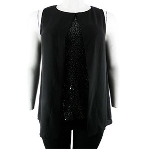 Blouse  sequins - sans manches - 46 - Label Emmaus - Modalova