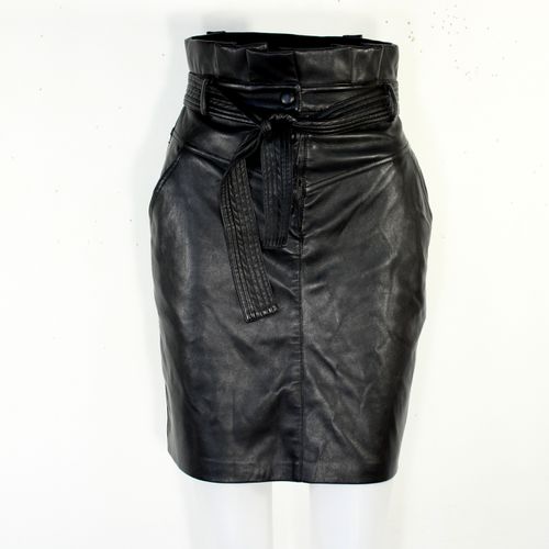 Jupe Noire Simili -Cuir Taille 0 - suncoo paris - Modalova