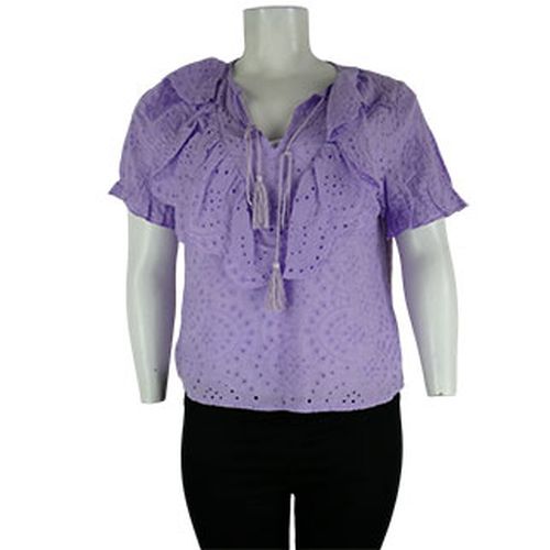 Blouse violette ajoure - 2XL - shein curve - Modalova