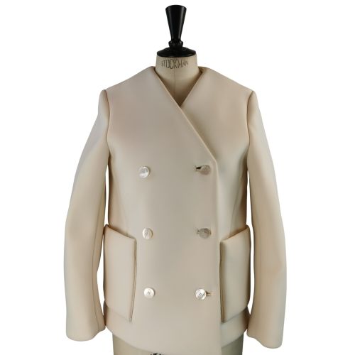 Veste structurée écrue à double boutonnage Arthur Arbesser 38 - Label Emmaus - Modalova