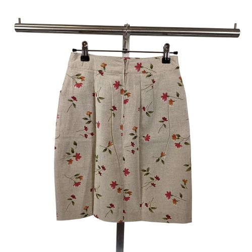 Jupe midi fleurie lin coton Comme un Poisson dans l'Eau T36 - Label Emmaus - Modalova
