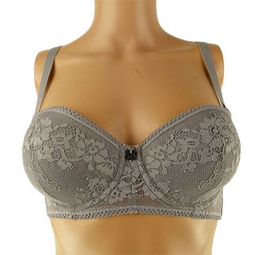 Soutien gorge gris imprime fleuri  dentelle avec armature - 85 D - les dentelles de la - Modalova