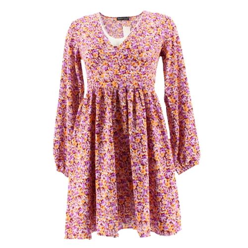 Robe violette et orange  fleurs - -Taille 34 - shein - Modalova