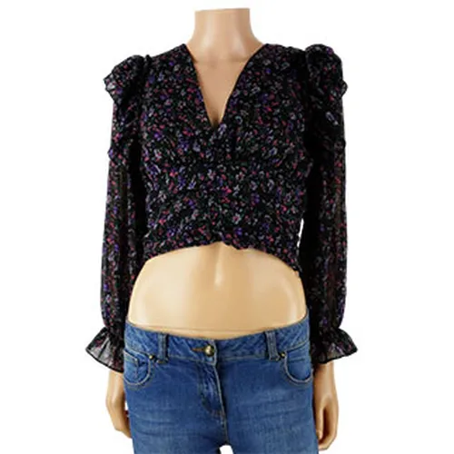 Crop top  fleurs voilettes et roses - -Taille S - shein - Modalova