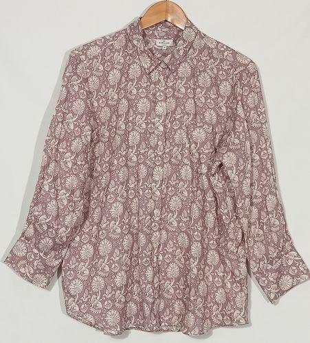 Chemise lilas imprim 100% lin - 46 - cyrillus - Modalova