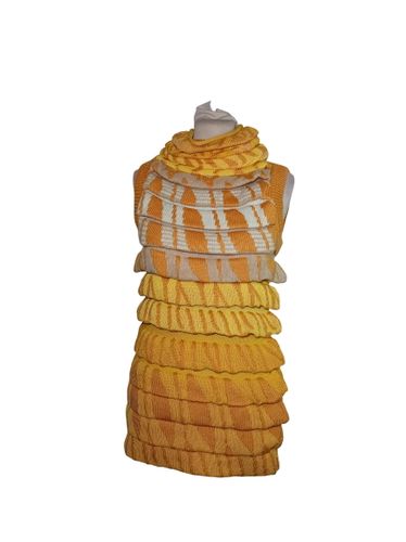Prototype Pull Ann Eckers Maille Rayée Jaune Orange M (T5155) - Label Emmaus - Modalova