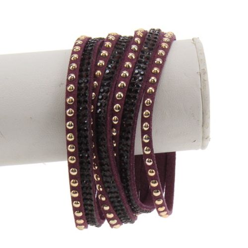 Bracelet violet  strass - Label Emmaus - Modalova