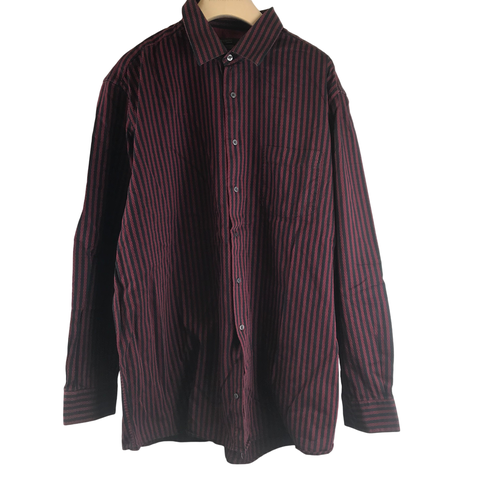 Chemise raye noir et bordeaux - XXL - pierre cardin - Modalova