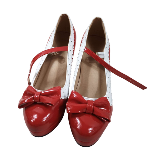 Escarpins rouge vernis taille 39 style retro stage - Label Emmaus - Modalova