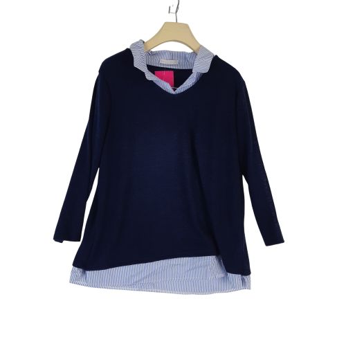 Armand Thiéry - Pull superposé effet chemise intégrée - Taille L mesures Carrure= 43 Poitrine= 50 Longueur= 66 - Armand Thiery - Modalova