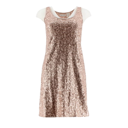 Robe beige  paillettes - Taille 34/36 - soft grey - Modalova