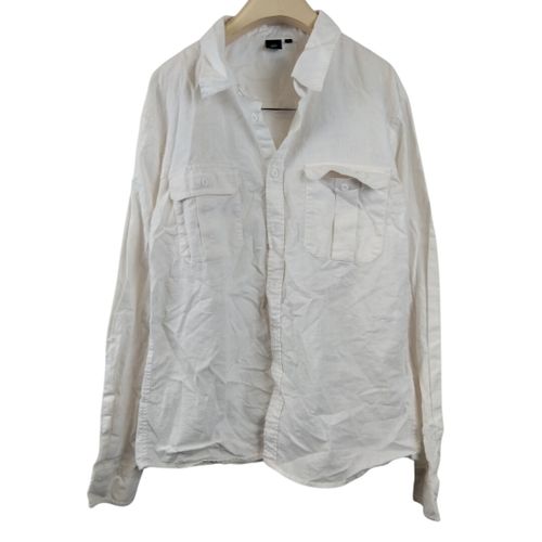Chemise blanche en lin et coton - Taille L - go sport - Modalova