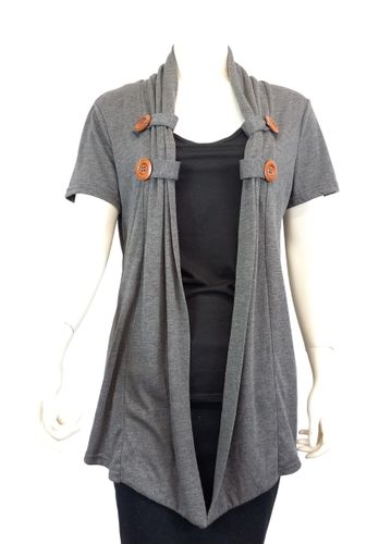 Gilet tunique  Manches courtes - Label Emmaus - Modalova