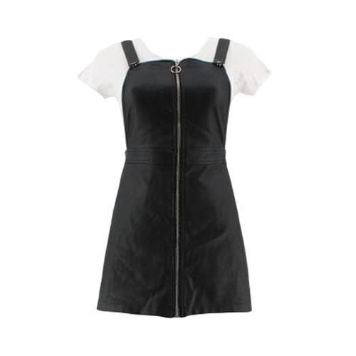 Robe  bretelles en simili cuir - Taille 34 - divided - Modalova