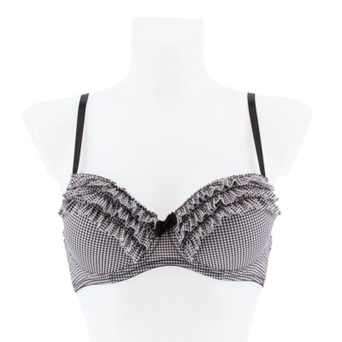 Soutien gorge noir et imprim a Carreaux avec armatures - taille - 90B - Label Emmaus - Modalova