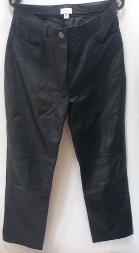 Pantalon cuir noir taille 40 - Label Emmaus - Modalova