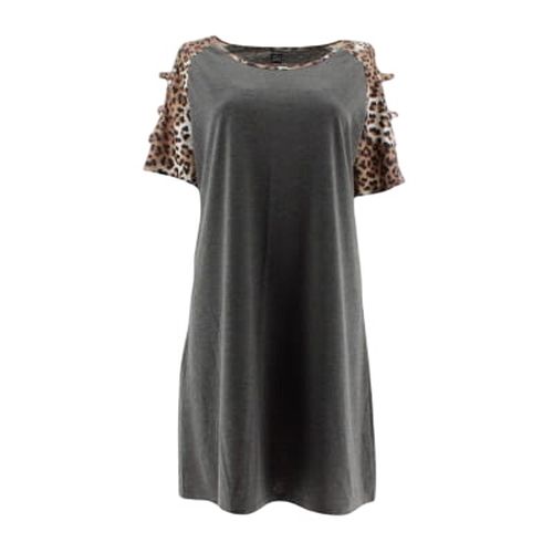 Robe  manches imprimes lopard - Taille 44 - shein - Modalova