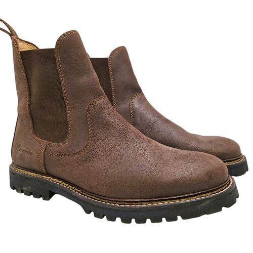 Boots Homme cuir marron, taille 43 - Label Emmaus - Modalova