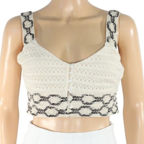 T-Shirt Crop & Noir Taille M - zara - Modalova