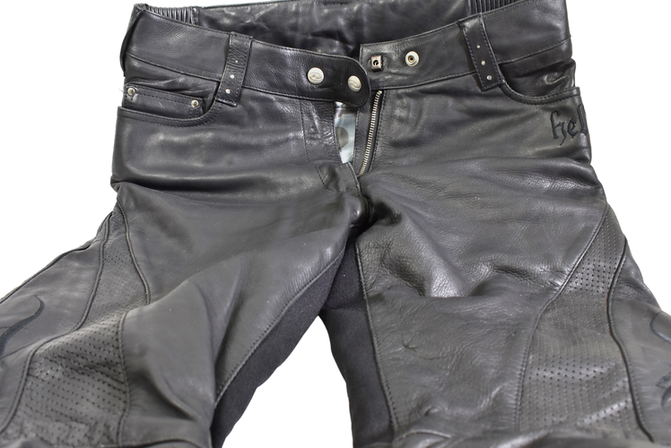 Pantalon motard en cuir vritable, Field - Label Emmaus - Modalova