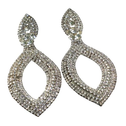 Boucles d'oreille en stras pour soirée - Label Emmaus - Modalova