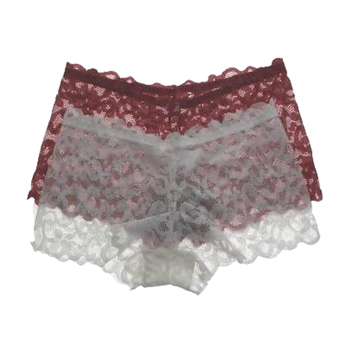 Lot de 2 shorty et rose en dentelle - -taille S - Label Emmaus - Modalova