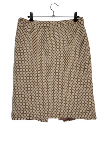 Jupe courte coupe trapze tricote  motif carreaux - Taille L - Vintage Love - Modalova