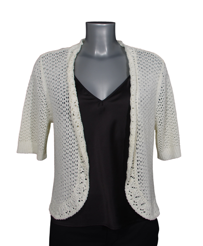 Gilet - L - maille ajoure cass, manches courtes - charter club - Modalova