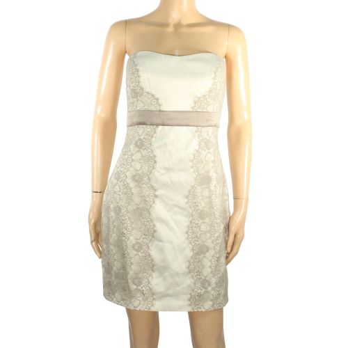 Robe De Soirée Satinée Champagne & Taille 40 - Manoukian - Modalova