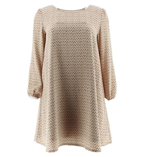 Tunique imprime beige et noire manches longues - women - T.1 - teddy smith - Modalova