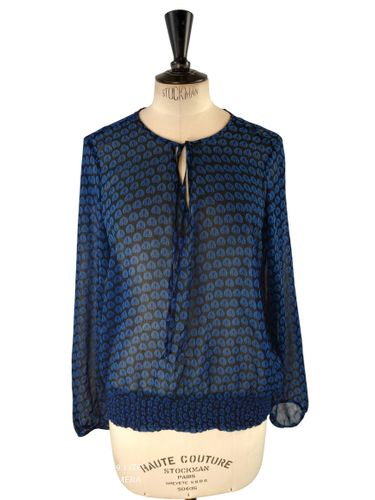 Blouse fluide imprimée et noir col à nouer – – Taille 38 - H&M - Modalova