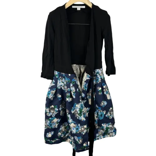 Robe noir et - Taille 4 - diane von furstenberg - Modalova