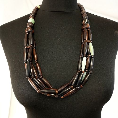 Collier en bois inspiration ethnique "" - nature bijoux - Modalova