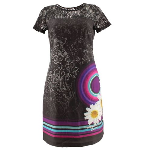 Robe noire imprim - -Taille 40 - desigual - Modalova