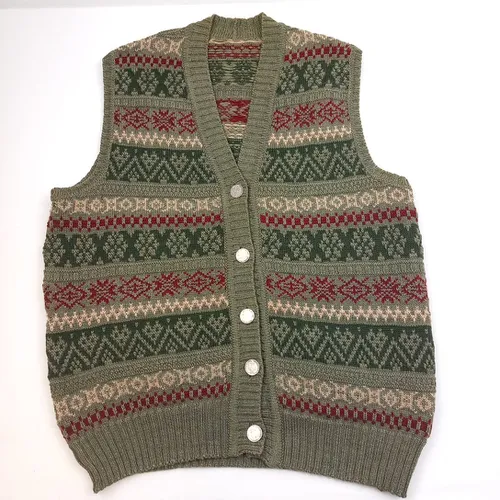 Gilet vintage en laine tricote - Label Emmaus - Modalova