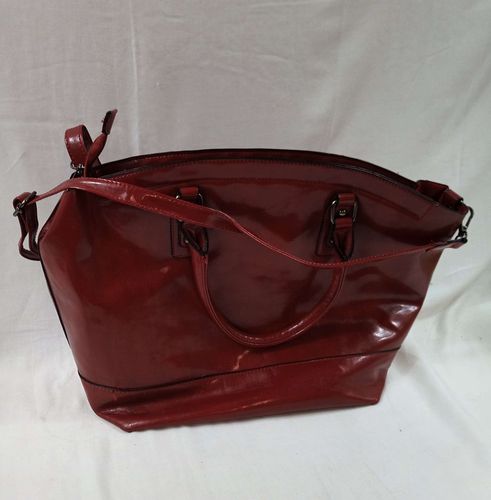 Sac  main femme bordeaux brillant - Label Emmaus - Modalova