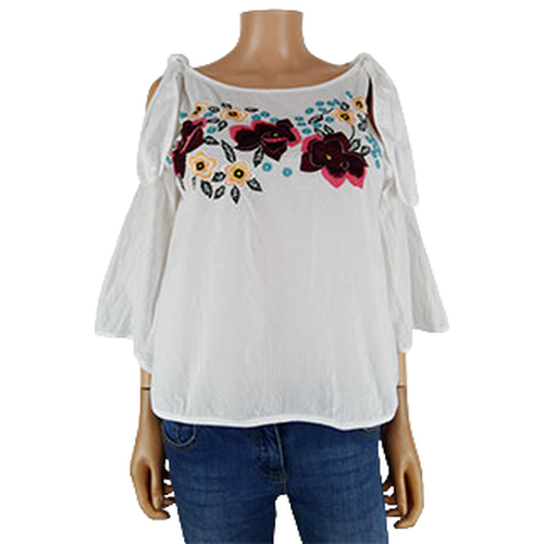 T-shirt  paules dnudes, imprim fleurs - Taille S - mango - Modalova