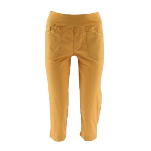 Pantacourt moutarde imprim - Taille 38 - Label Emmaus - Modalova